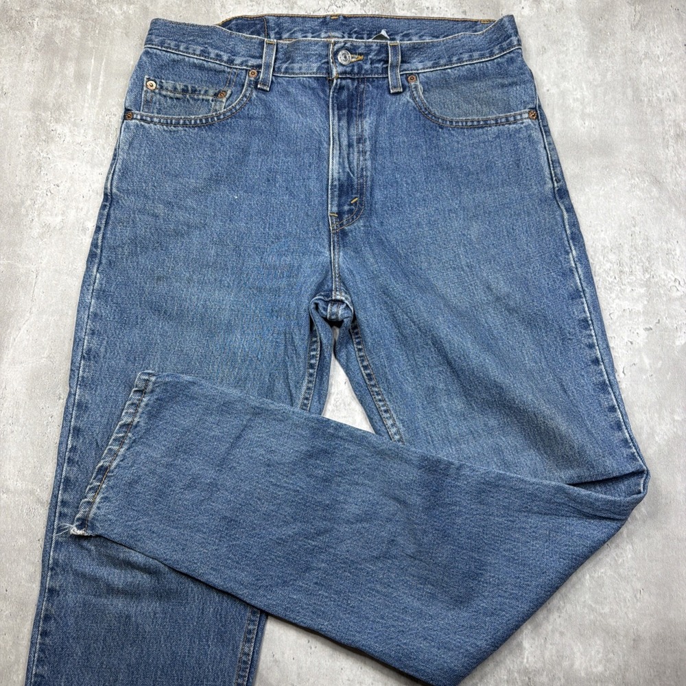 Vintage 90s Levis 512 Denim Jeans Mens 34x32 Light Wash Slim Taper Made In USA